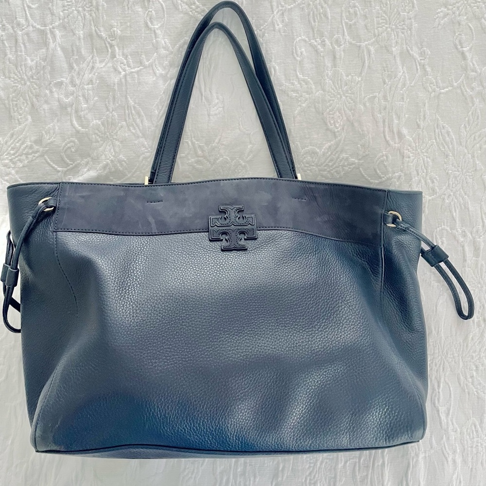 Tory Burch Leather and Suede Large Tote/Shoulder Bag